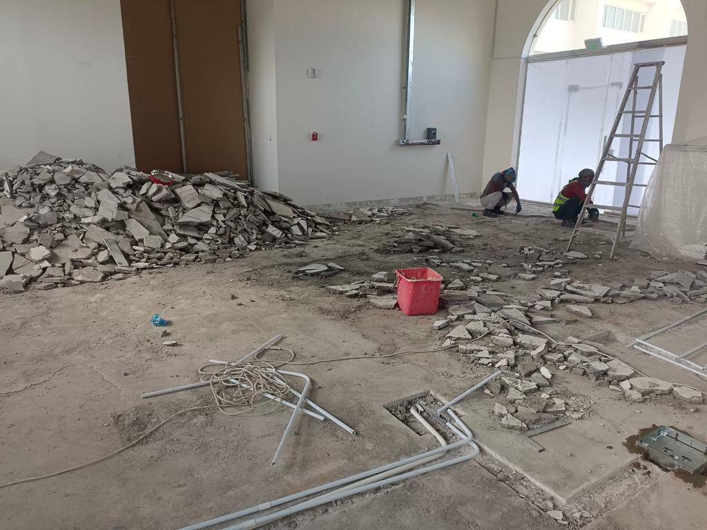 Before interior fit-out condition